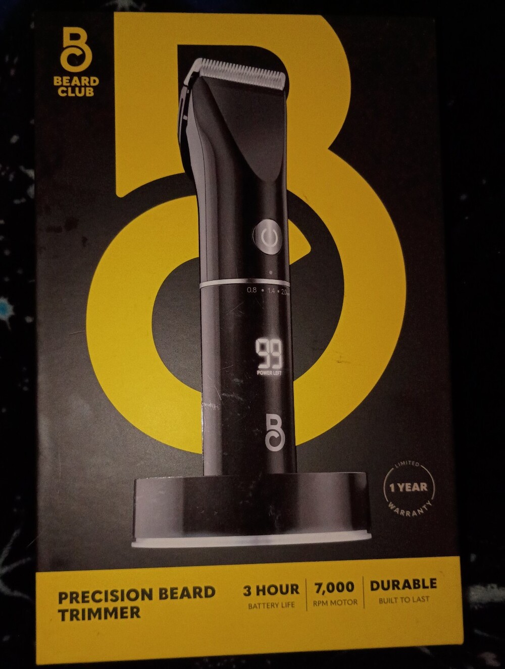 BEARD CLUB Precision Beard Trimmer (Black) (NIB)